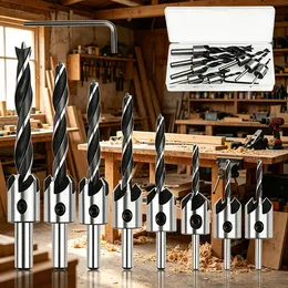 Product image of 9-Piece Wood Drill Bit Set with Storage Case