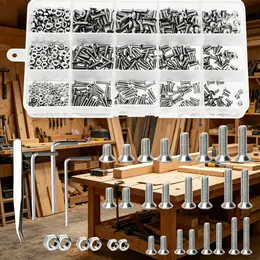 Product image of 576-piece Hex Screw, Nut, and Wrench Assortment with Storage Box