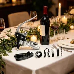 Product image of Rabbit-head Corkscrew Set, 7-piece, with Decanter, Stopper, Foil Cutter