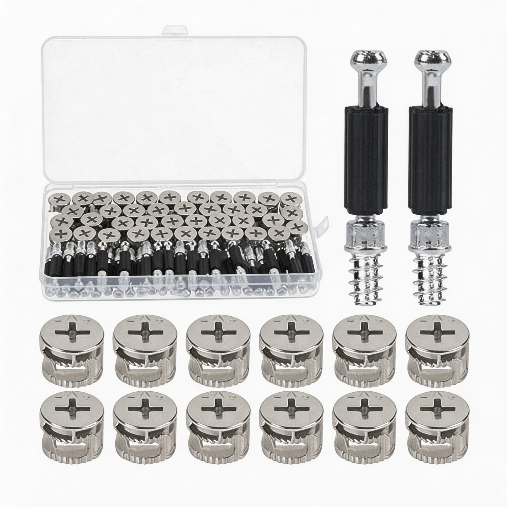 Main product image of 40 Eccentric Discs and 40 Connecting Bolts for Furniture Assembly