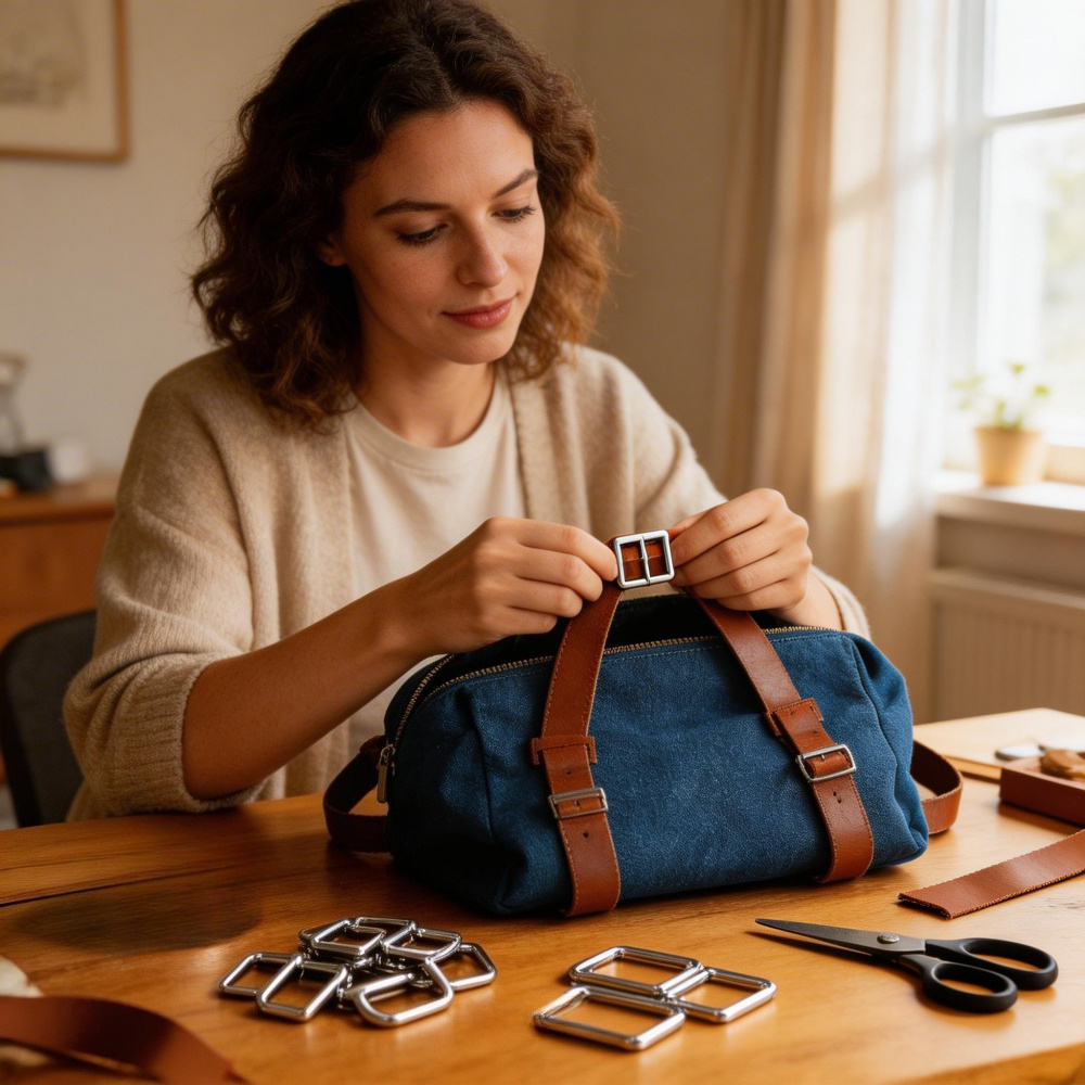 Main product image of 20-Piece Bag Sewing Hardware Set with Square Rings and Buckles