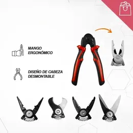 Product image of Pliers Set, 5-in-1 Detachable Head for Multiple Applications