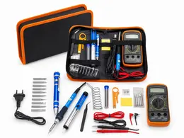 Product image of Electronic Repair Tool Kit with Soldering Iron and Digital Multimeter