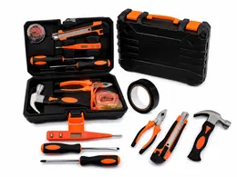 Product image of General Purpose Tool Set with Screwdrivers, Pliers, Hammer, Tape