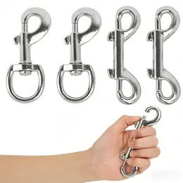 Product image of Stainless Steel Zinc Alloy Carabiner Hooks, Set of 6