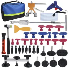 Product image of Paintless Dent Repair Kit with Dent Puller Lifter, Hail Tabs, and Glue Gun
