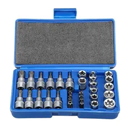 Product image of 34-Piece E Torx Socket Set, 1/4 and 3/8 Inch Drive