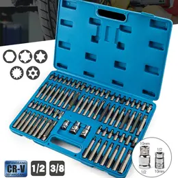 Product image of 75-Piece Hex, Torx, Star, Spline, Ribe Socket Bit Set