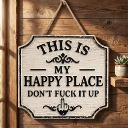 Product image of 30cm Wooden Garden Sign, 'This Is My Happy Place'