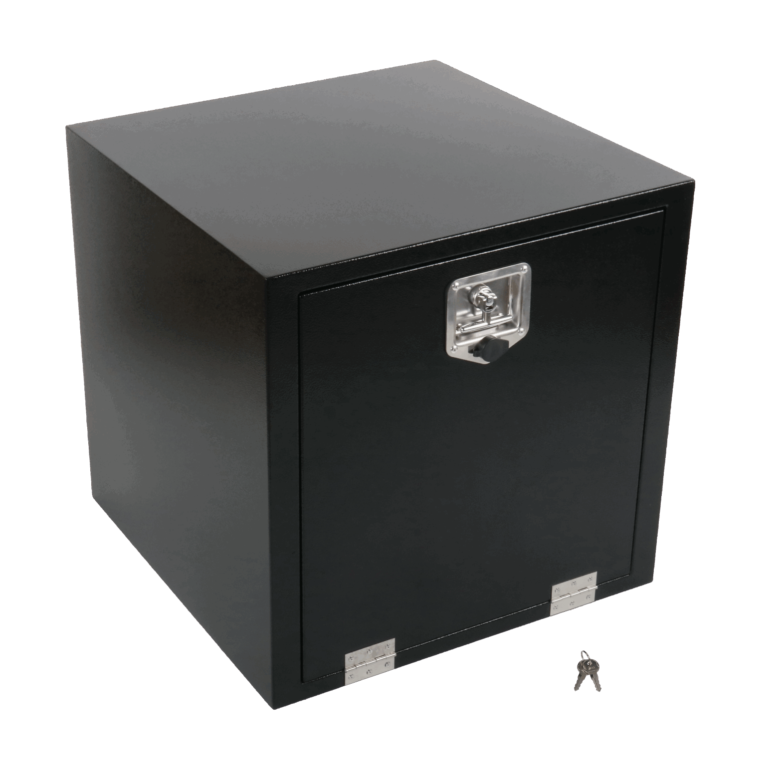 Main product image of Black Tool Box, 24x24x24 inch, Single Lock, Double Pull Cable, MT018054
