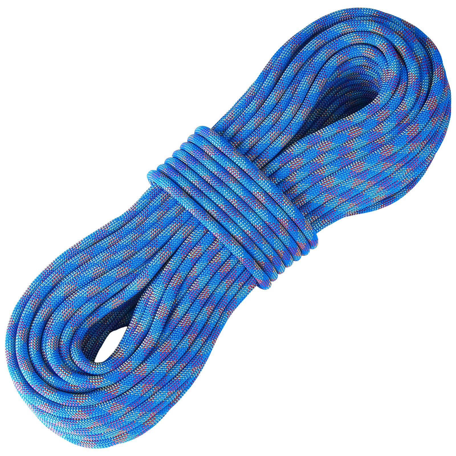 Main product image of 10.2mm Dynamic Climbing Rope, 60M, 25KN, Steel Snap Hooks, Blue