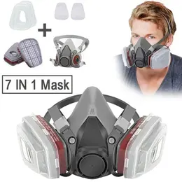 Product image of 7-in-1 Respirator Mask Kit for Painting, Spraying, Dust, Gas