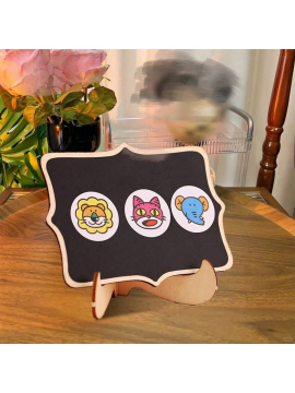 Main product image of Mini Wavy Lace Rectangle Blackboard Sign, 1 Piece