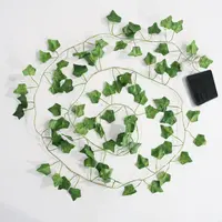 Product image of Copper Wire Lighting Chain with Simulated Leaves