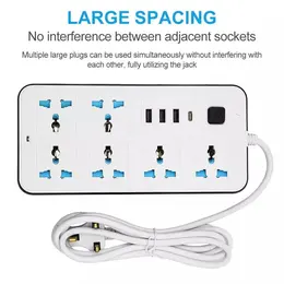 Product image of 6-Outlet Power Extension Cord with 3 USB-A and 1 USB-C Ports