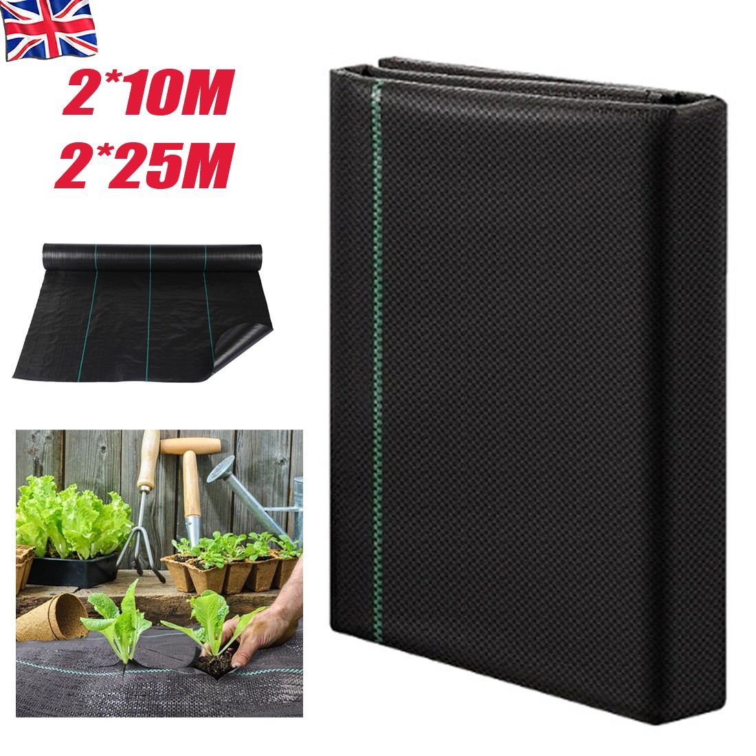 Main product image of 2m x 25m Weed Control Membrane Fabric, Landscaping Barrier