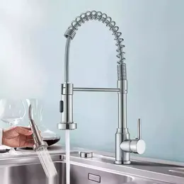Product image of Monobloc Pull Out Kitchen Mixer Tap, Dual Spout Spray, Single Lever, 360 Swivel