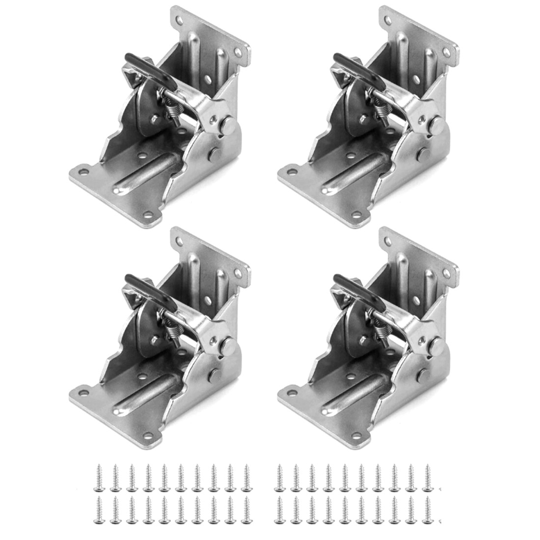 Main product image of 4-Pack 90-Degree Self-Locking Folding Leg Hinges for Tables and Chairs