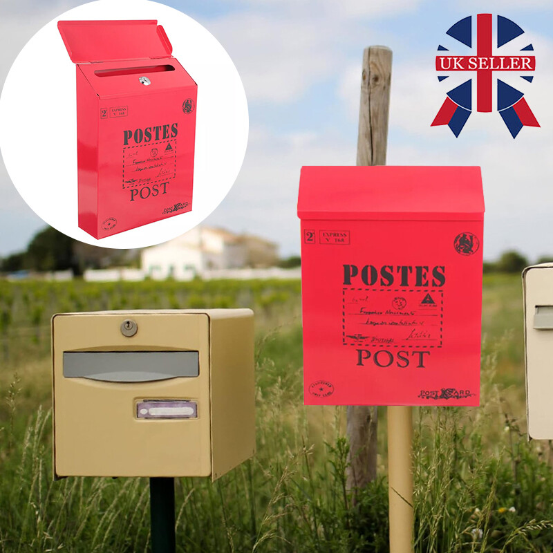 Main product image of Steel Lockable Outdoor Wall Mounted Mail Box, Large Capacity, Includes 2 Keys
