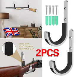 Product image of 2-Pack Padded Wall Mount Hooks for Long Guns and Handguns