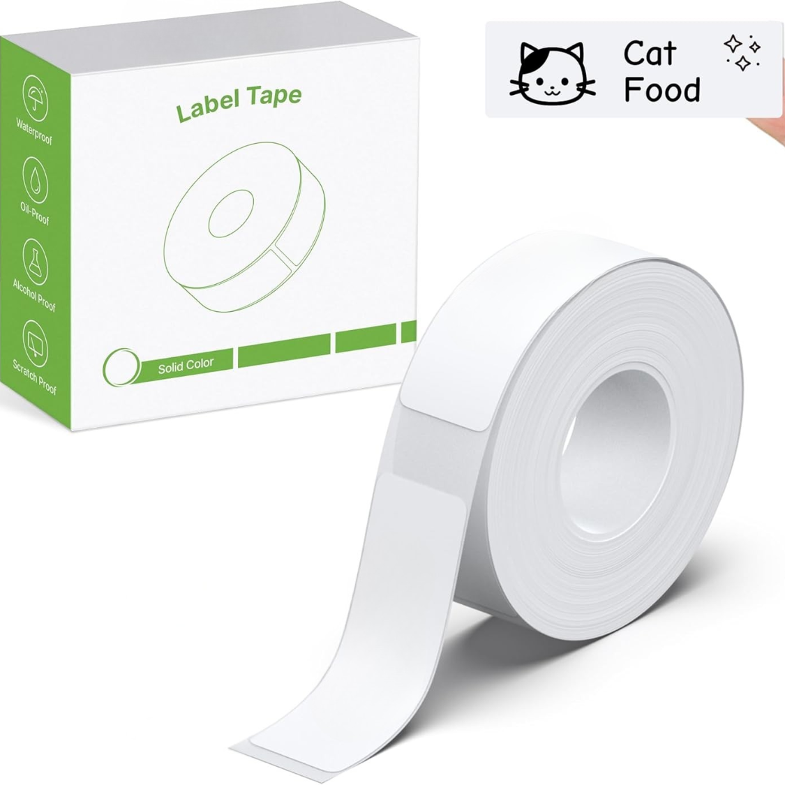 Main product image of Standard Laminated Thermal Label Tape Roll, White