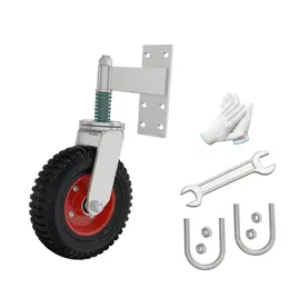 Product image of 8 Inch Spring Loaded Gate Caster for Metal and Wood Gates