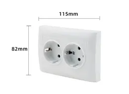 Product image of 10A French Standard Surface Socket Switch, White Flame-Retardant