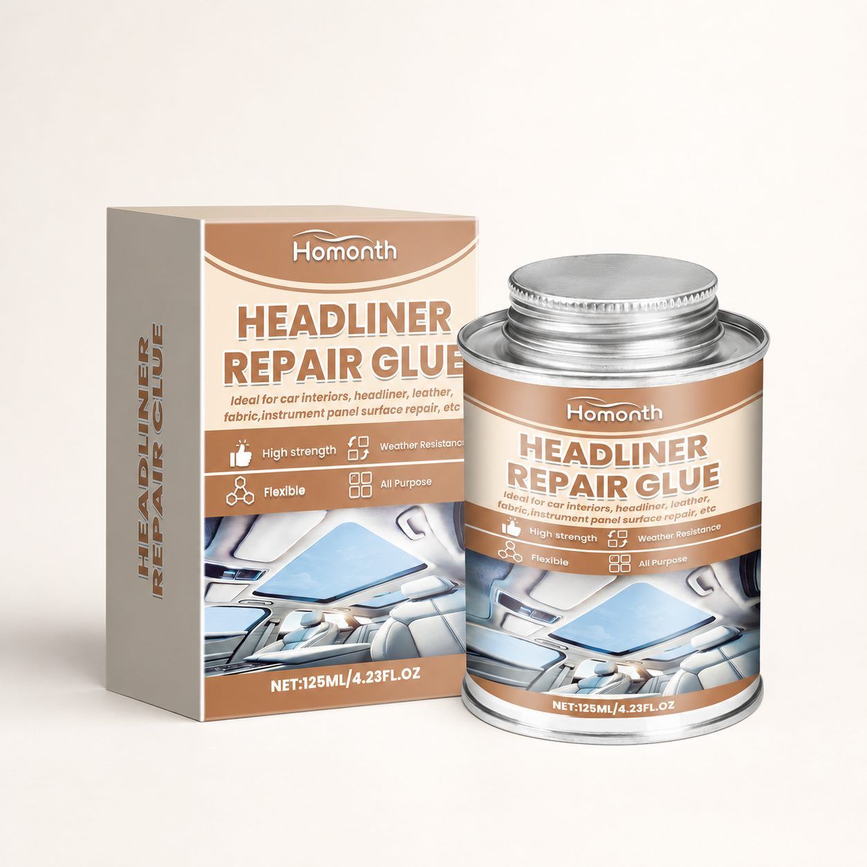Main product image of HOMONTH Automotive Headliner Repair Adhesive, 125 ml Bottle