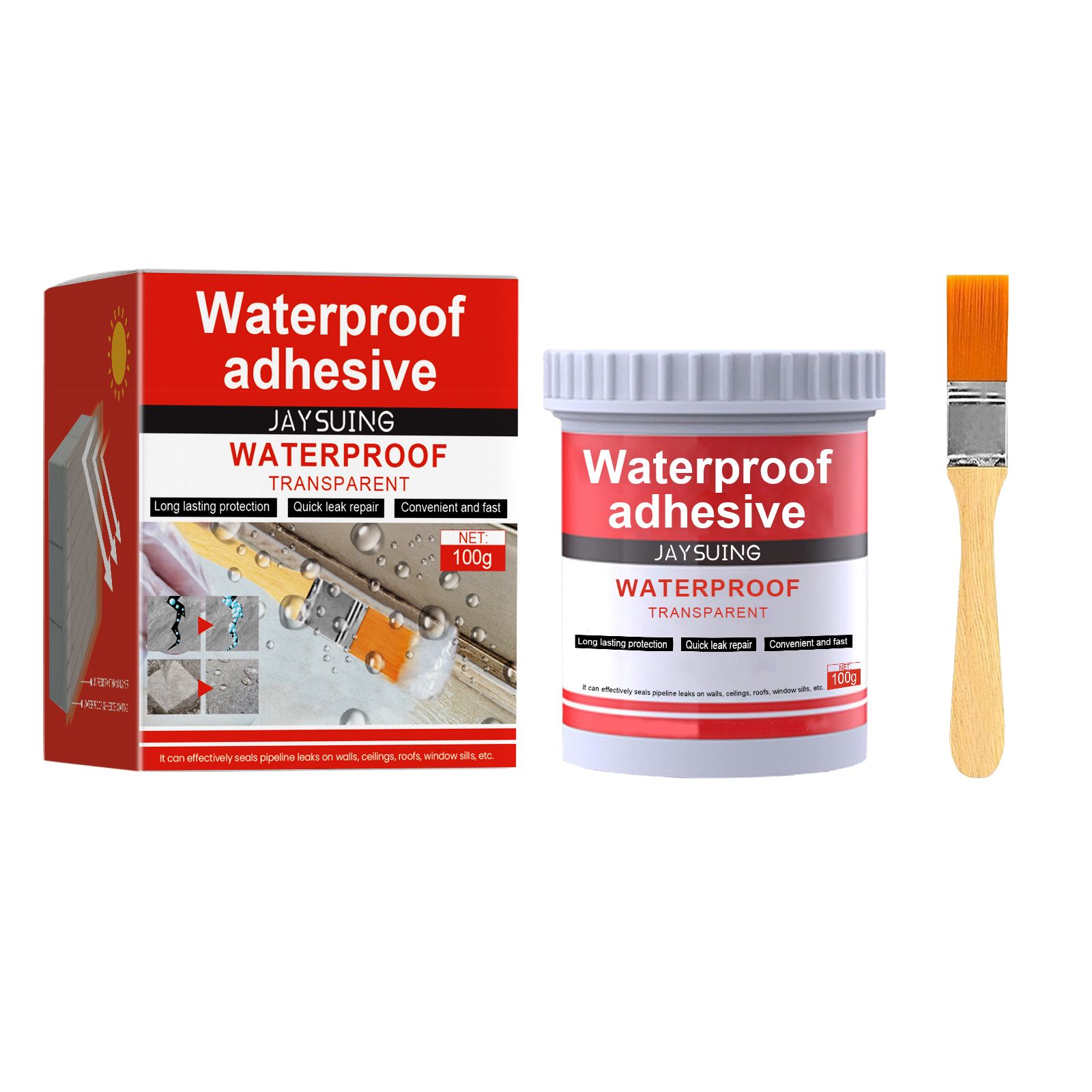 Main product image of JAYSUING Clear Waterproof Repair Adhesive Kit, 1 Kit