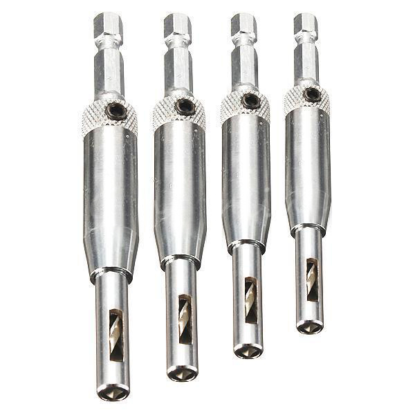 Main product image of 4-Piece Self-Centering Hinge Drill Bit Set for Doors and Cabinets