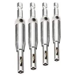 Product image of 4-Piece Self-Centering Hinge Drill Bit Set for Doors and Cabinets