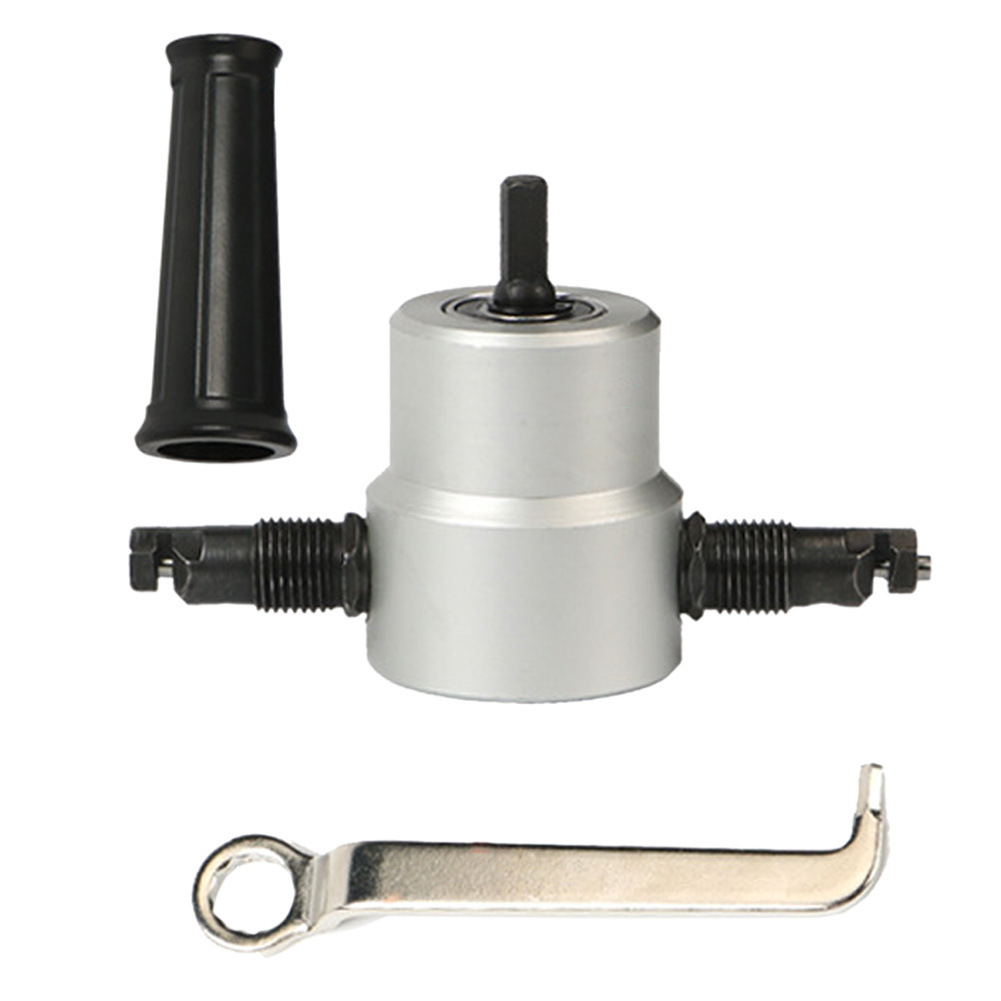 Main product image of Double Head Sheet Metal Nibbler Power Drill Attachment