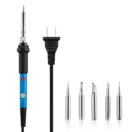 Product image of Soldering Iron, 110V 60W, Adjustable Temperature, 5 Tips