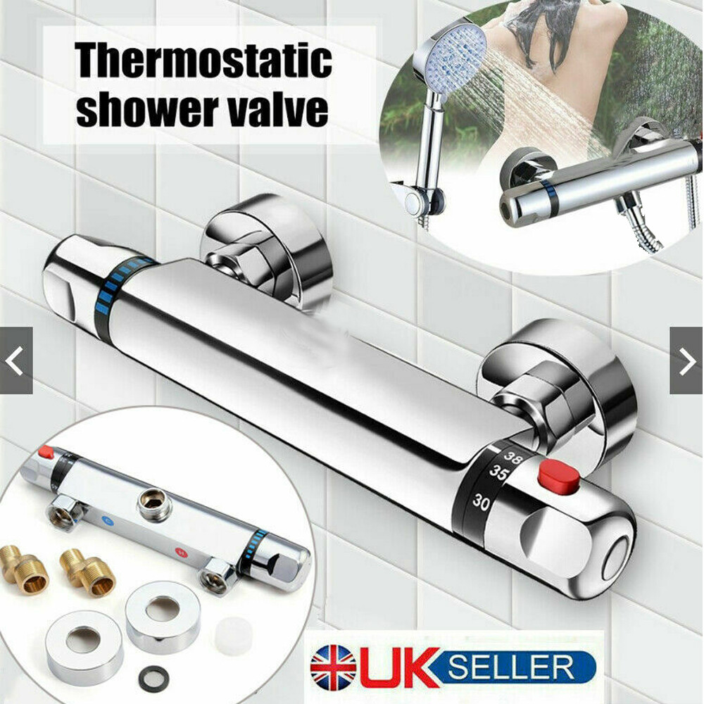 Main product image of Thermostatic Exposed Bar Shower Mixer Valve, Chrome, 1 or 2 Outlet