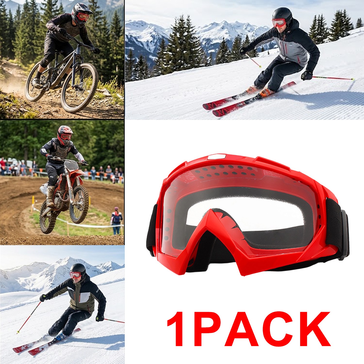 Main product image of Off-Road Goggles, Fit Over Glasses, Anti-Fog, UV400
