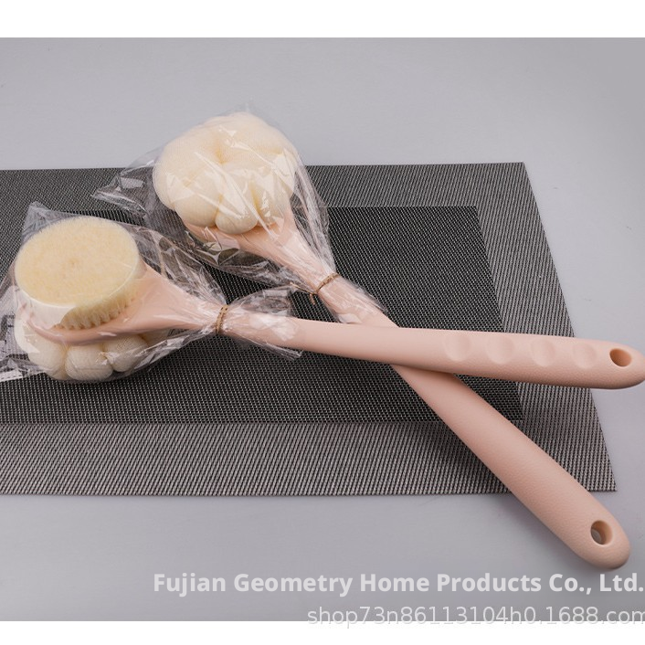 Main product image of Double-sided Shower Cleaning Brush for Bathroom Tile and Grout, Pink