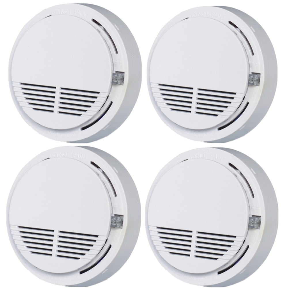 Main product image of 4-Pack Battery Operated Smoke Alarms, Fire Safety