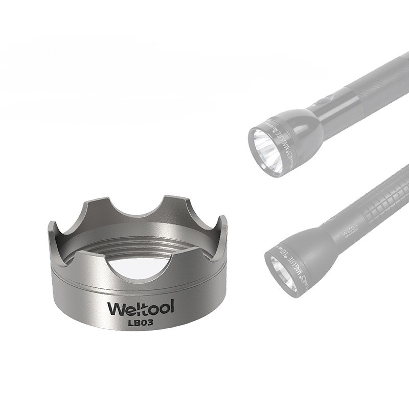 Main product image of Micron Flashlight Stainless Steel Attack Head Cover with Lens
