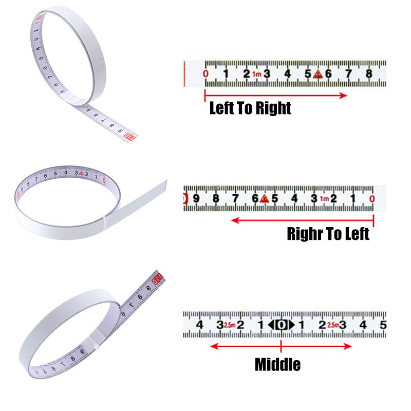 Main product image of Self-Adhesive Measuring Tape Scale, Reverse and Center Dividing