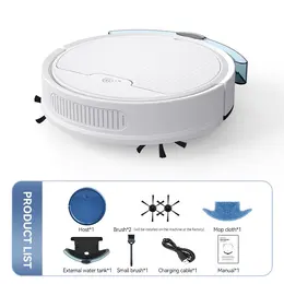 Product image of White Robotic Vacuum Mop, 3-in-1 Dry and Wet Cleaning