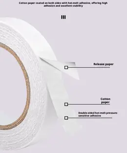 Product image of White Double-Sided Adhesive Tape, 20mm x 10m Roll
