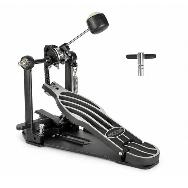 Main product image of 5 Core Bass Drum Pedal with Adjustable Felt Beater Head, Single Chain