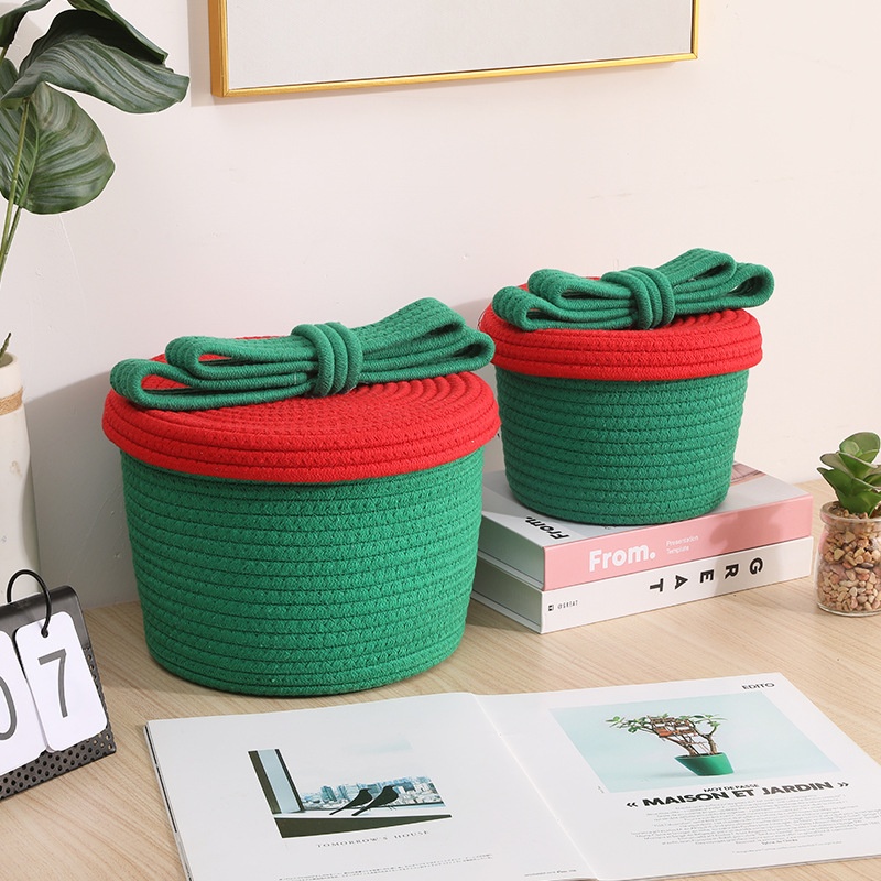 Main product image of Hand-Woven Desktop Storage Basket for Office and Home