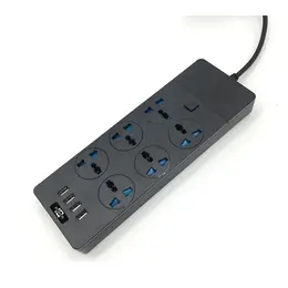 Product image of T12 Power Strip, 3000W, US Plug, with 4 USB Ports