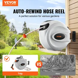 Product image of VEVOR 130-inch Retractable Water Hose Reel, Wall-Mounted Swivel