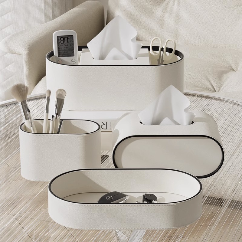 Main product image of Leather Desktop Storage Box for Office and Small Parts