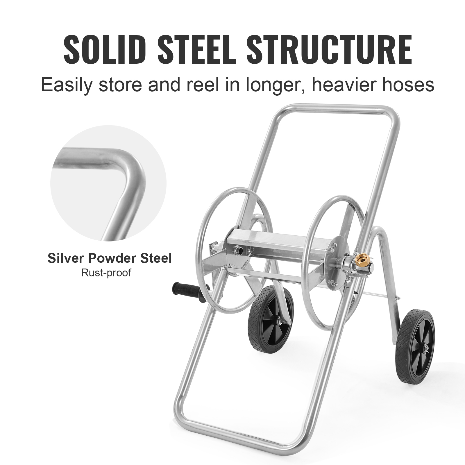 Main product image of VEVOR Heavy Duty Hose Reel Cart, 175 ft Capacity, Powder Coated Steel