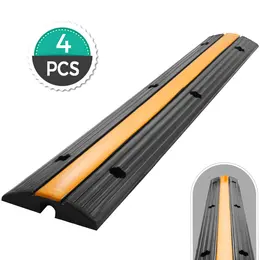 Product image of VEVOR 4-Pack 1-Channel Rubber Cable Protector Ramps, 22046 lb Capacity