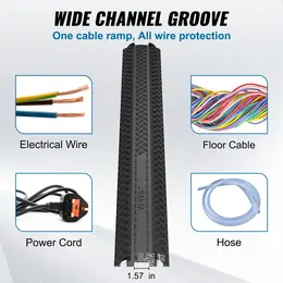 Product image of VEVOR 3-Pack 39 In. Cable Protector Speed Bumps, 2000 Lbs