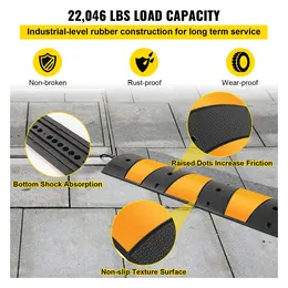 Product image of VEVOR Rubber Speed Bump, 2-Pack, 6 ft. (72.4 x 12 x 2.4 in.)